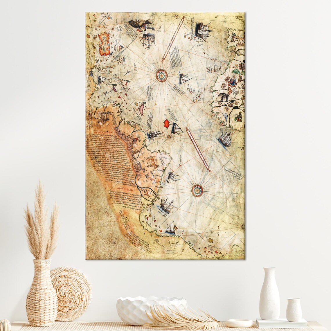 Piri Reis Map Personalized Vintage Travel Poster