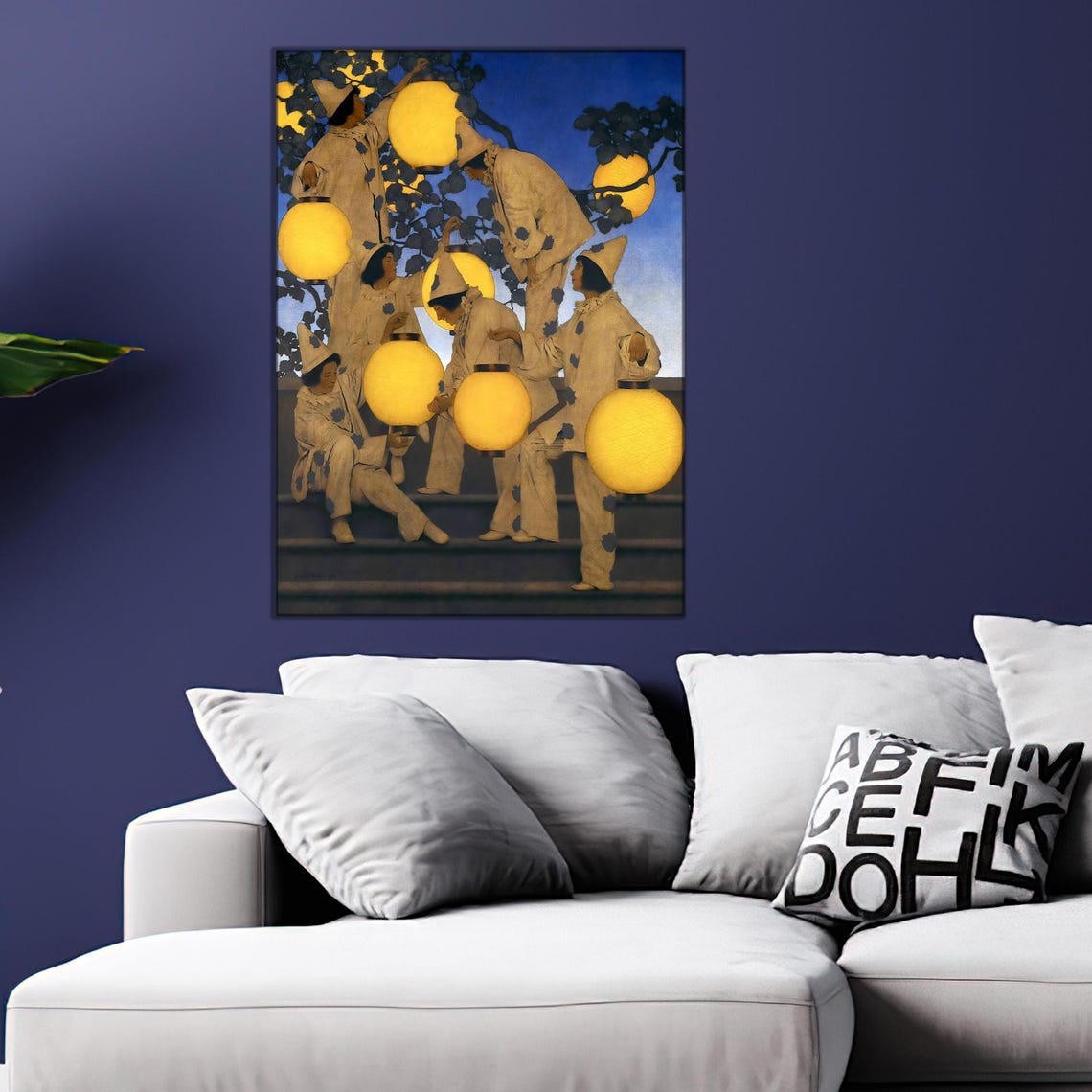 Maxfield Parrish Women Surreal Canvas Print Modern 3d Wall Art