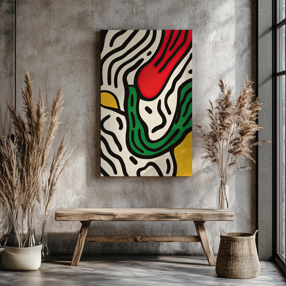 Energetic Flow Vibrant Abstract Flow Bold Organic Shapes And Lines Modern Wall Art Ai Generated Ai Art - Image 5