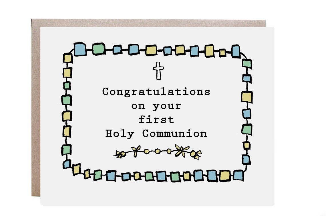 First Holy Communion Boy, Communion Card