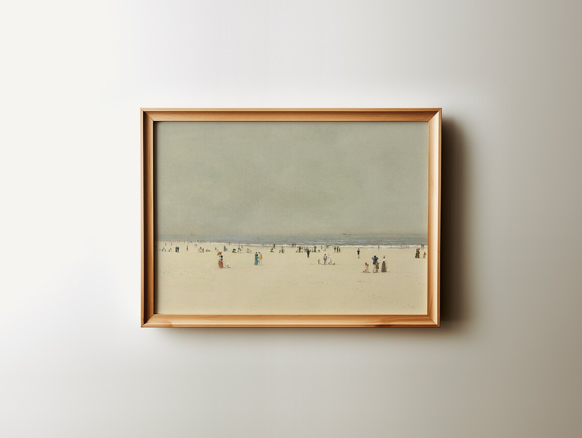 Vintage Seascape Beach House Coastal Wall Art Print