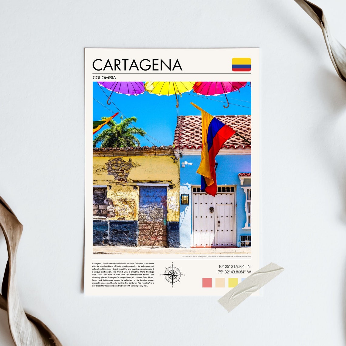 Cartagena Print Colombia Wall Art Cartagena Travel Poster Cartagena Gift Idea Colombia Souvenir Cartagena Art Print Custom Art - Image 5