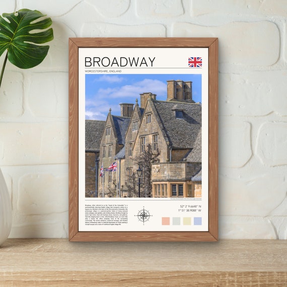 Broadway Cotswolds Travel Poster, Worcestershire