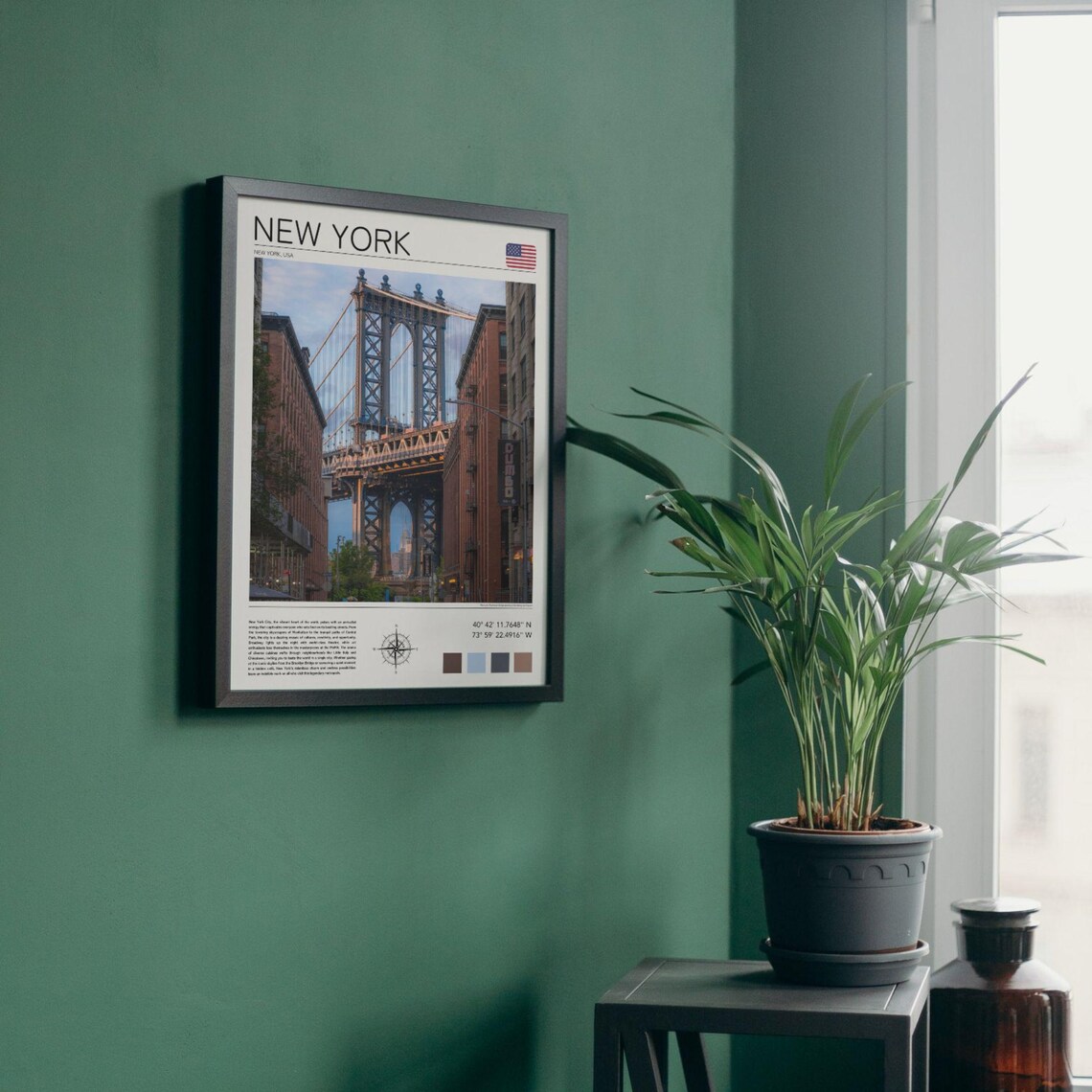 New York Manhattan Bridge DUMBO Brooklyn Street View Travel Poster - Image 5