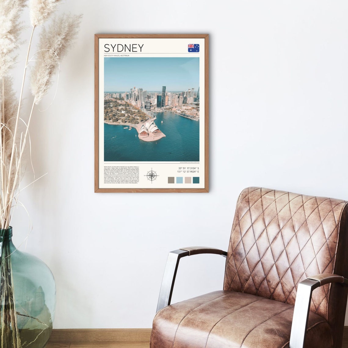 Sydney Harbour Opera House Aerial Photo Australia Travel Poster - Image 3