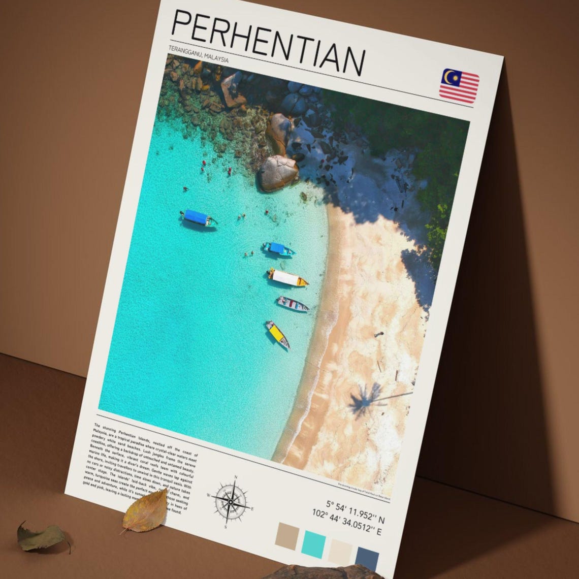 Perhentian Print Perhentian Islands Wall Art Perhentian Besar Malaysia Travel Art Pulau Perhentian Besar Artwork Teluk Pauh Beach - Image 5