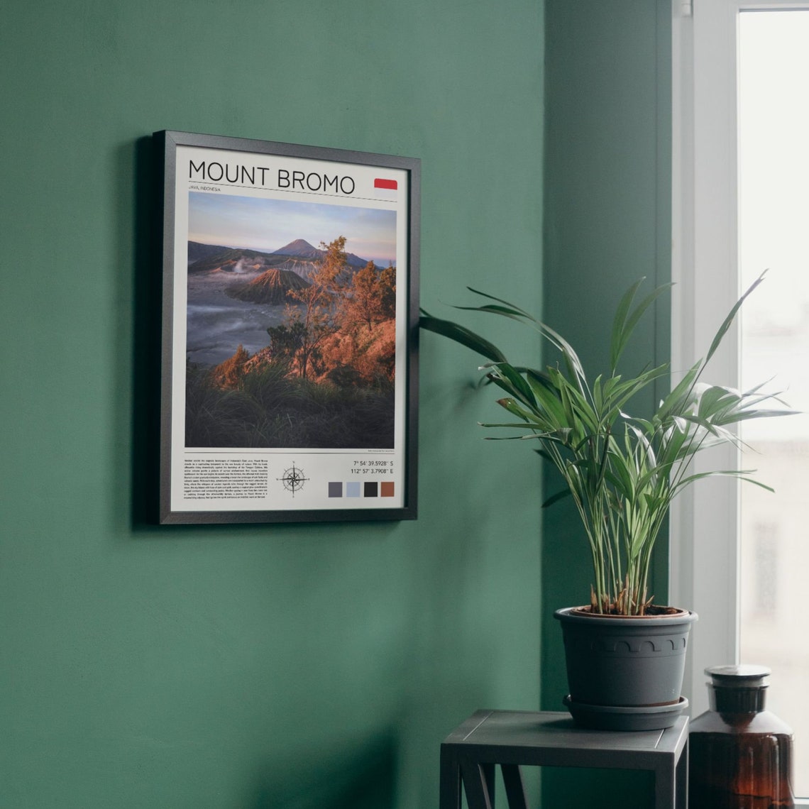 Mount Bromo Java Indonesia Volcano Sunrise Crater Desert Travel Poster - Image 4
