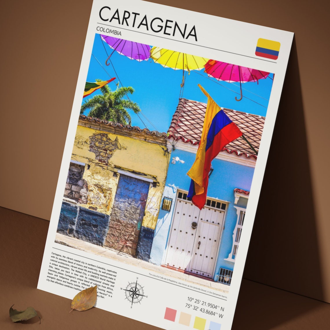 Cartagena Print Colombia Wall Art Cartagena Travel Poster Cartagena Gift Idea Colombia Souvenir Cartagena Art Print Custom Art - Image 2