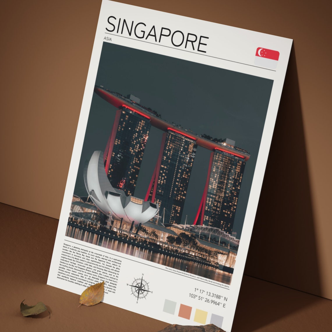 Singapore Print Singapore Poster Singapore Wall Art Singapore Travel Marina Bay Sands Photo Asia Travel Art Singapore At Night - Image 4