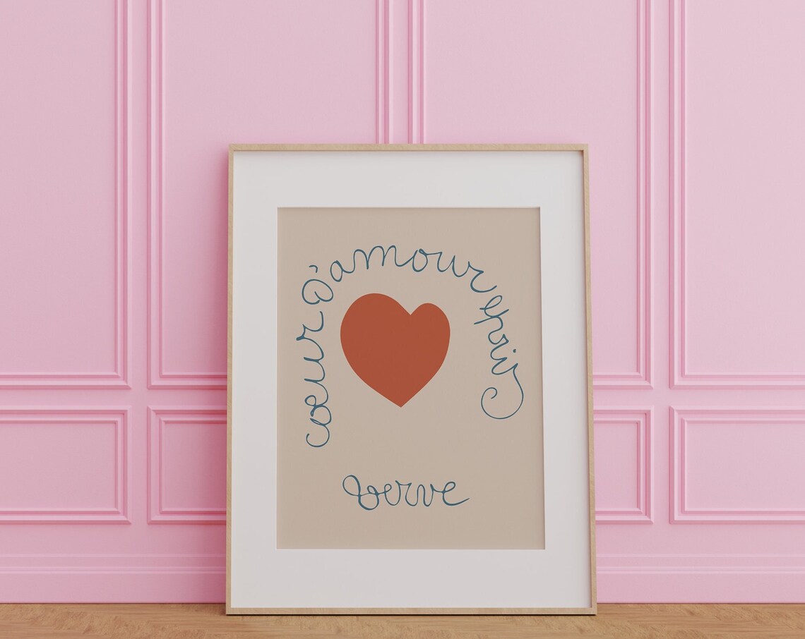 Henri Matisse Coeur D'Amour Epris Vintage Poster