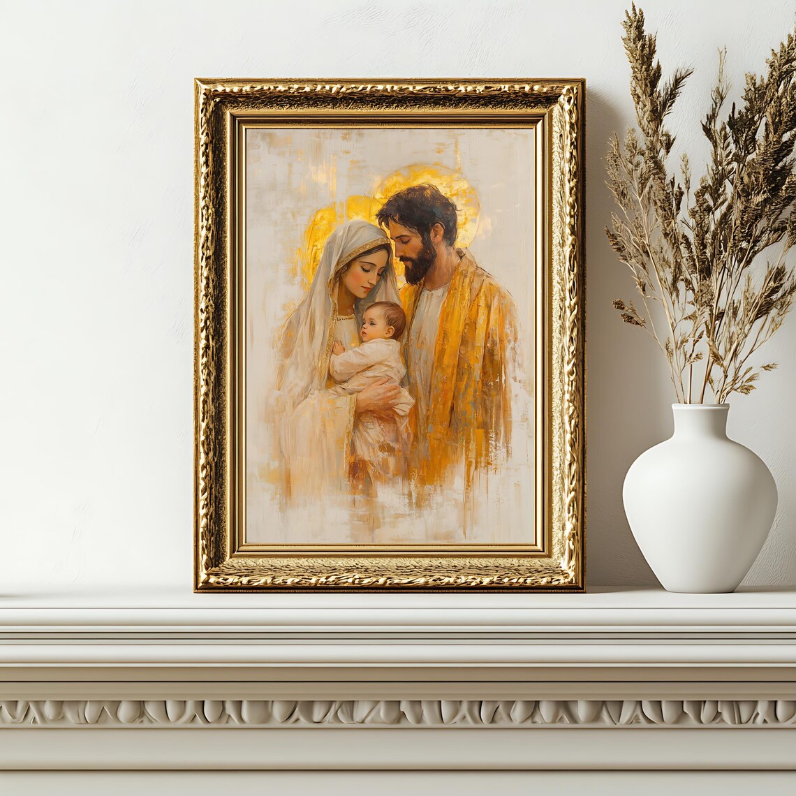Holy Family Vintage Christian Wall Art Print - Image 2