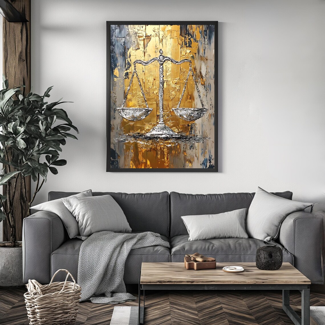 Scales Of Justice Abstract Art Print, Legal Poster - Image 4