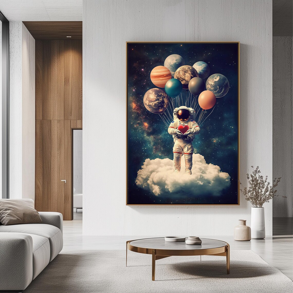 Astronaut Surreal Space Art, Modern Decor - Image 3