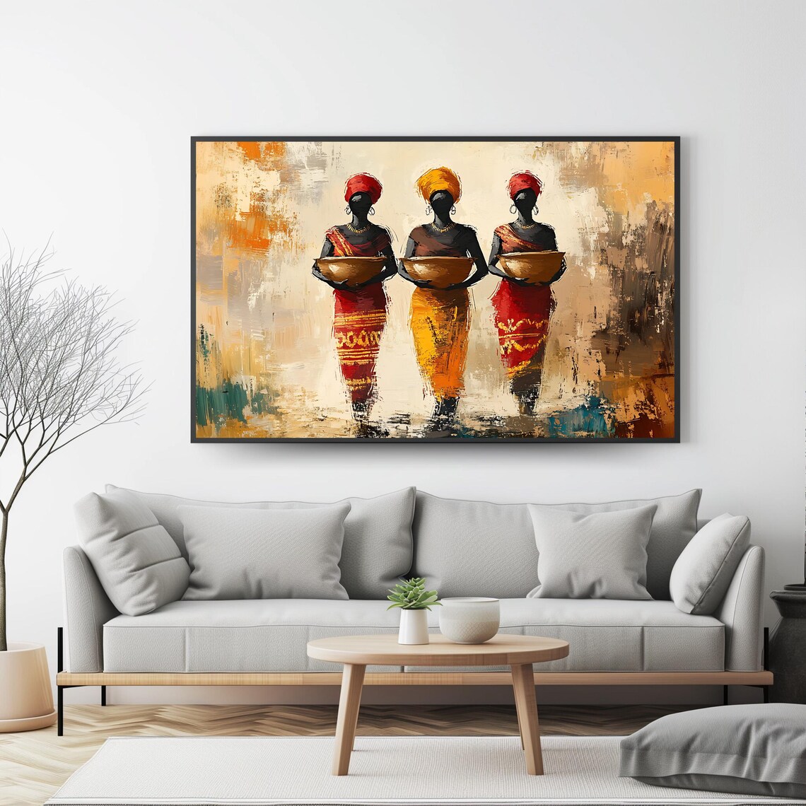 African Women Art Tribal Wall Art Print Abstract Cultural Artwork Ethnic Wall Decor - Image 4