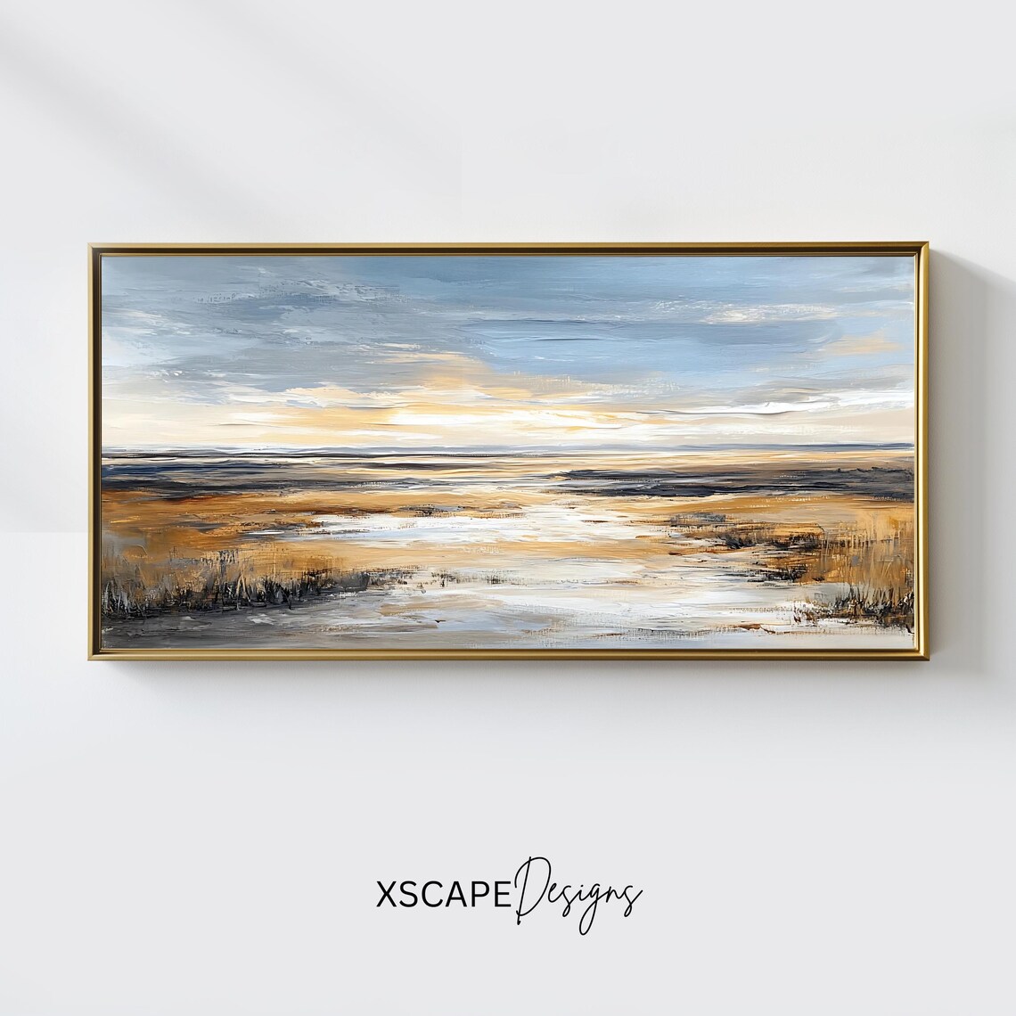 Marshland Panoramic Landscape Wall Art Print
