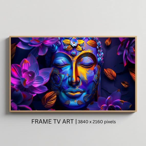 Frame Tv Art Buddha Spiritual Art For Frame Tv Religious Tv Art Art