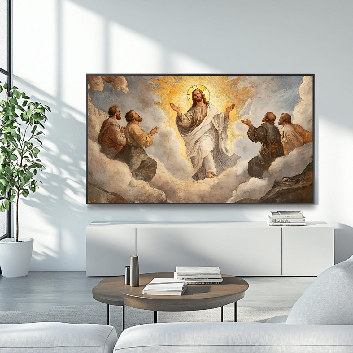 Jesus Christ Ascension Into Heaven Classical Religious Painting Poster - Image 4