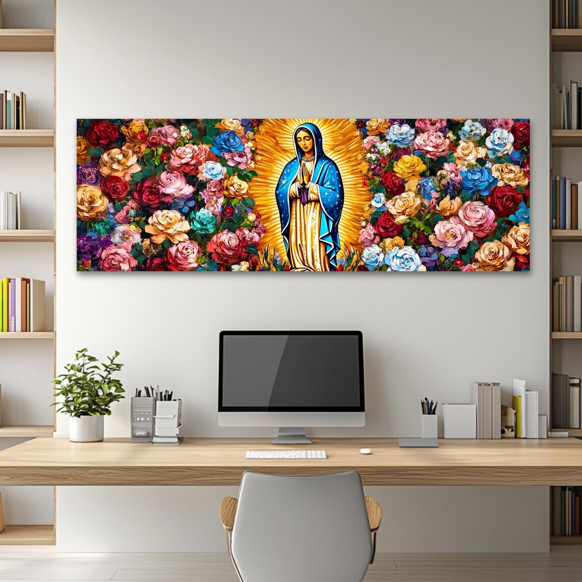 Mary Of Guadalupe Colorful Religious Art Print - Image 2