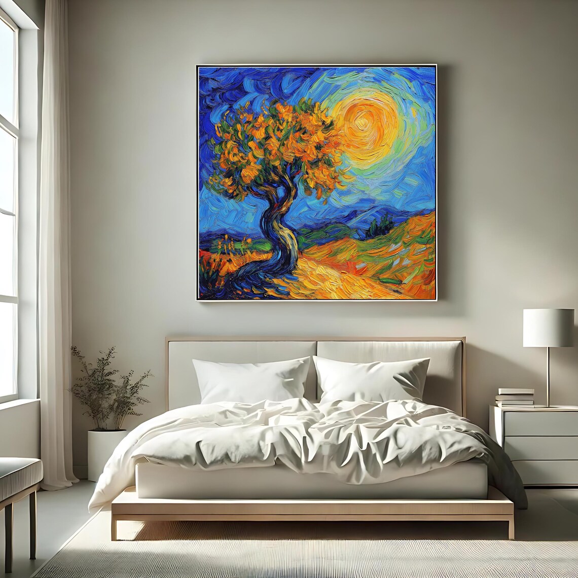 Colorful Tree Abstract Landscape Art Print - Image 3