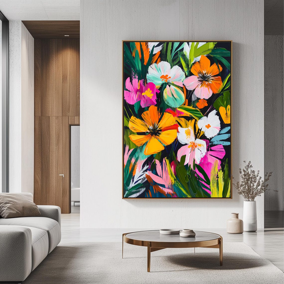 Bold Floral Wall Art Print Vibrant Botanical Colorful Flower Artwork - Image 3