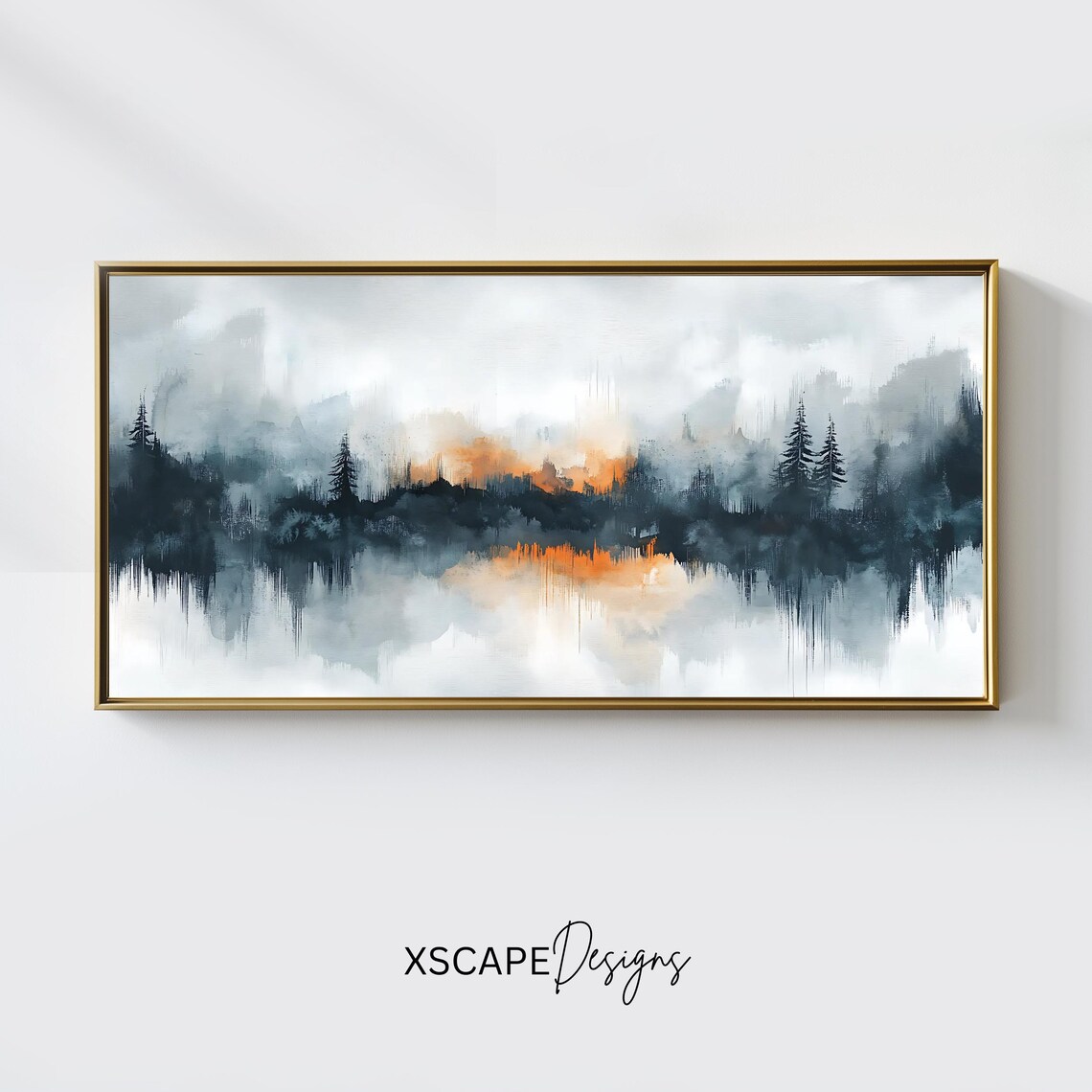 Misty Forest Art Print, Elegant Landscape