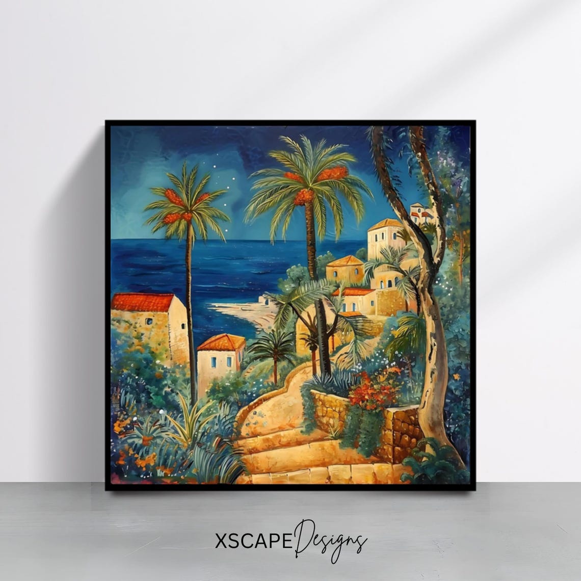 Coastal Village Mediterranean Art Print