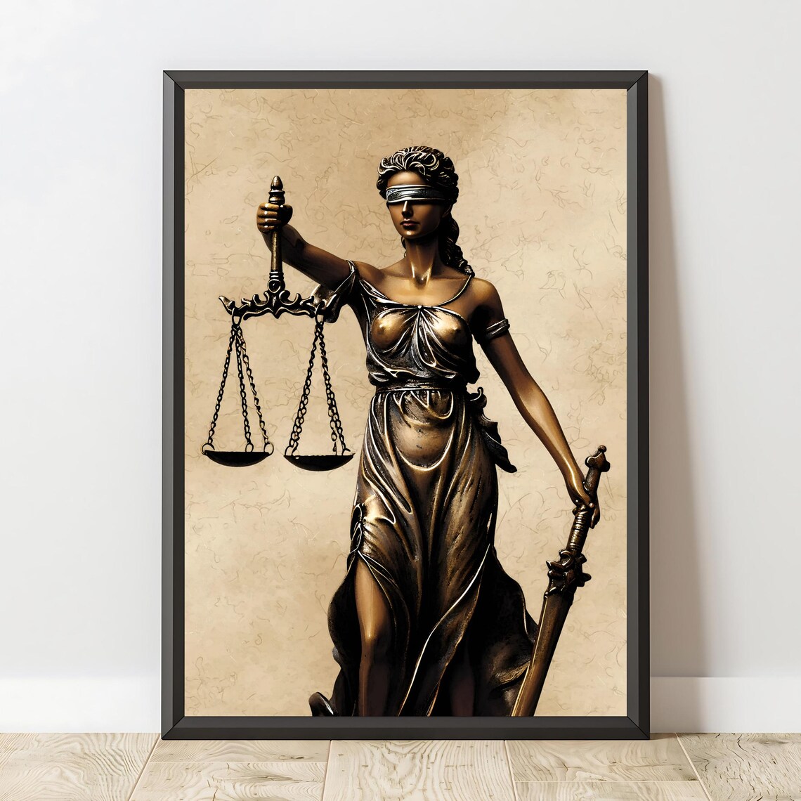 Lady Justice Wall Art for Law Office, Art Print - Image 2