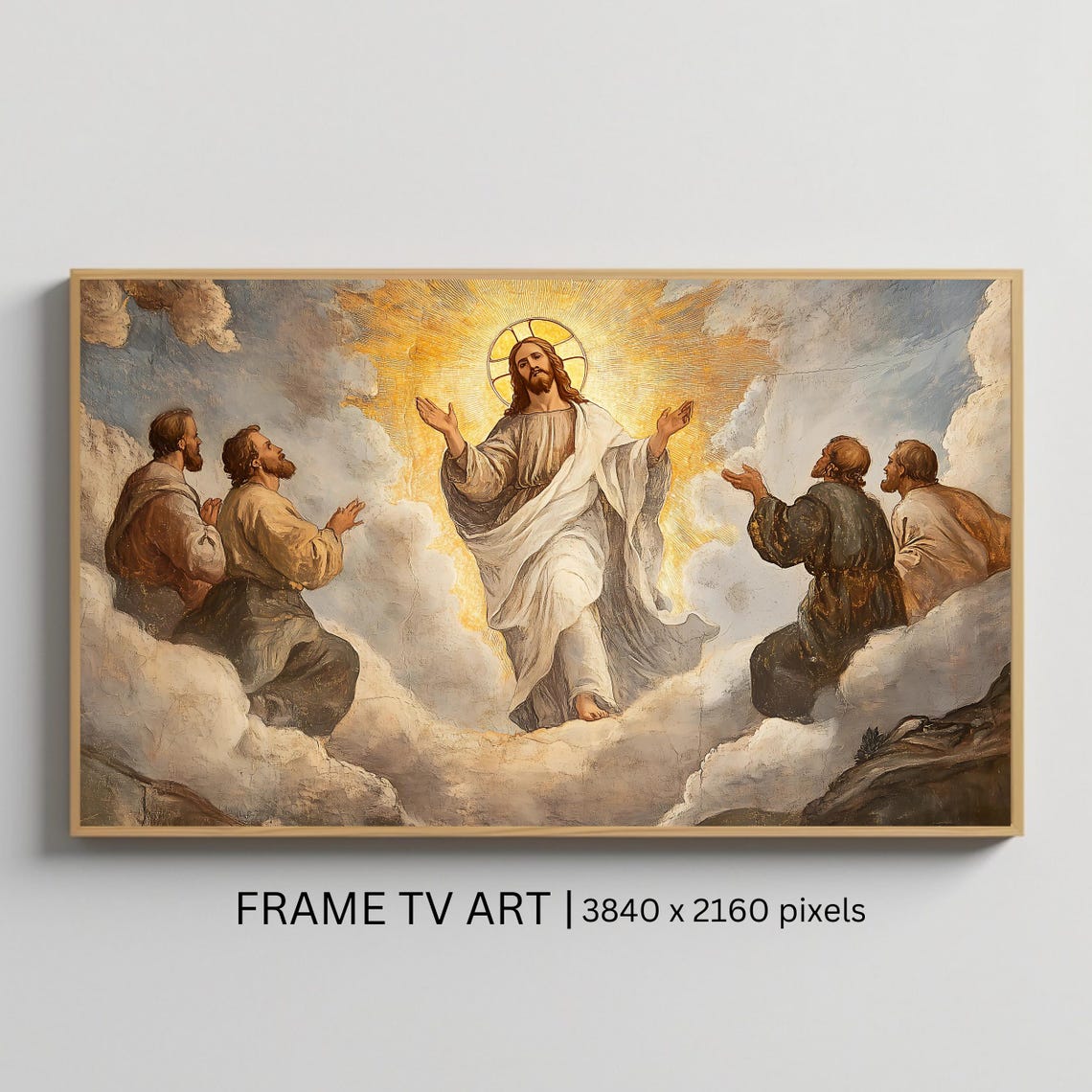 Jesus Christ Ascension Into Heaven Classical Religious Painting Poster