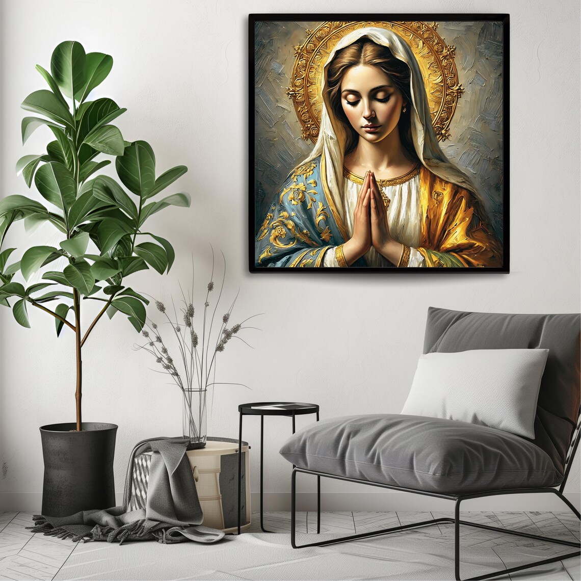 Blessed Virgin Mary - Catholic Religious Decor Print - Image 3