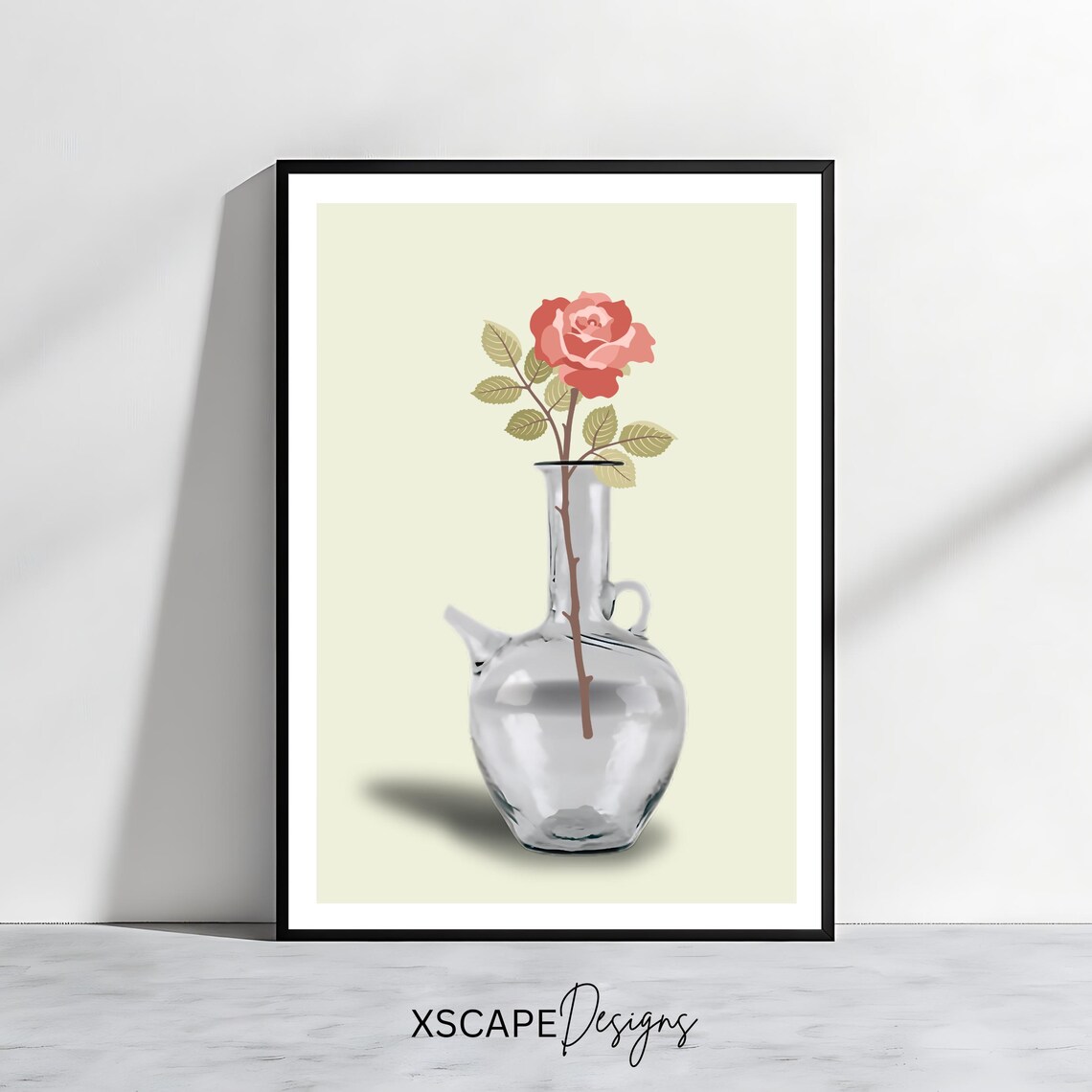 Lebanese Ibrik Floral Print, Rustic Home Decor
