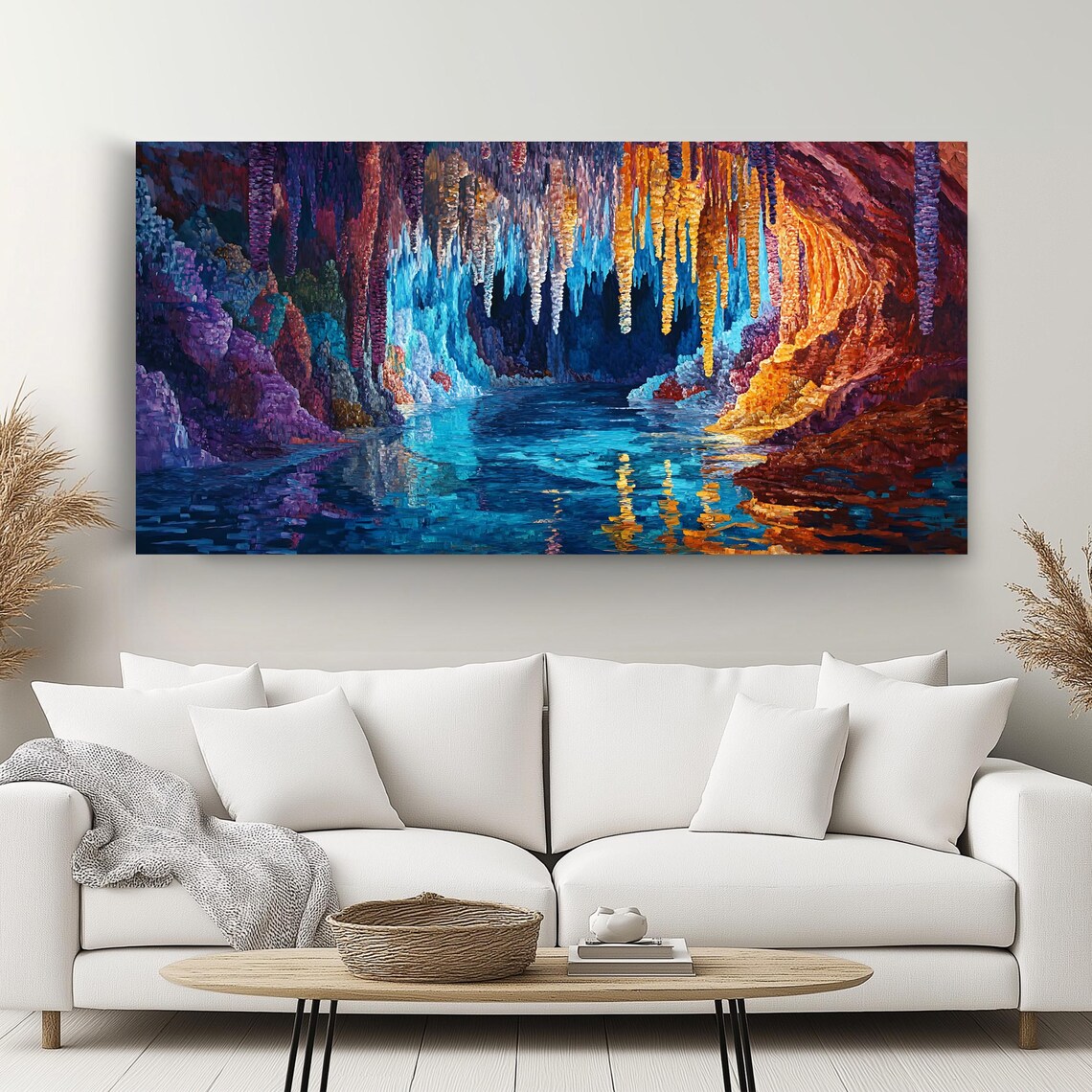 Cave Reflection Art Print, Mystical Landscape - Image 2