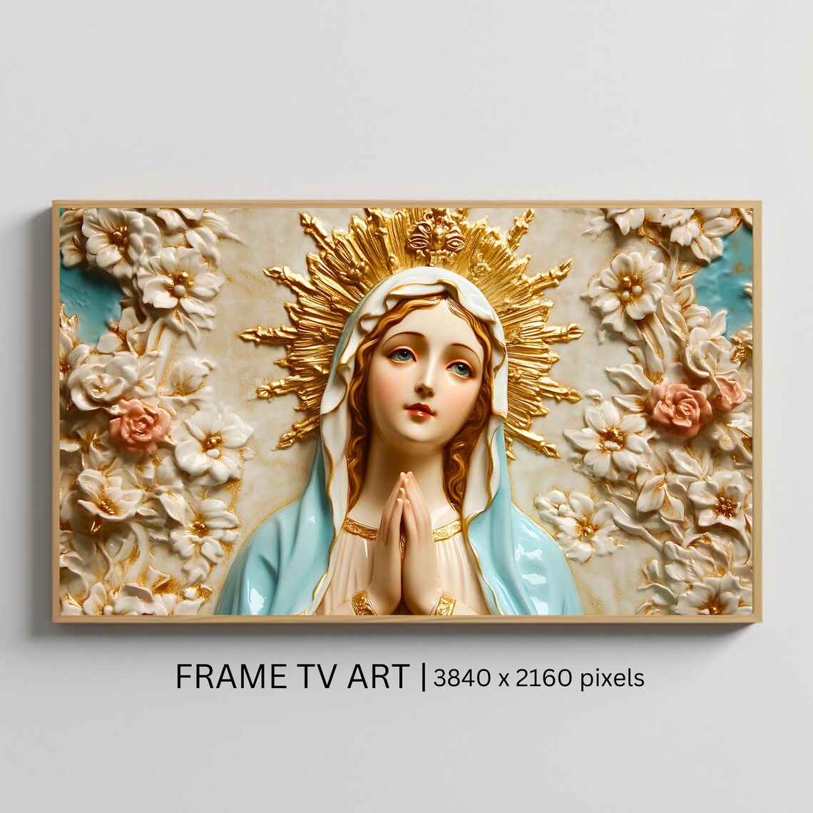 Blessed Virgin Mary Religious Wall Decor Art Print