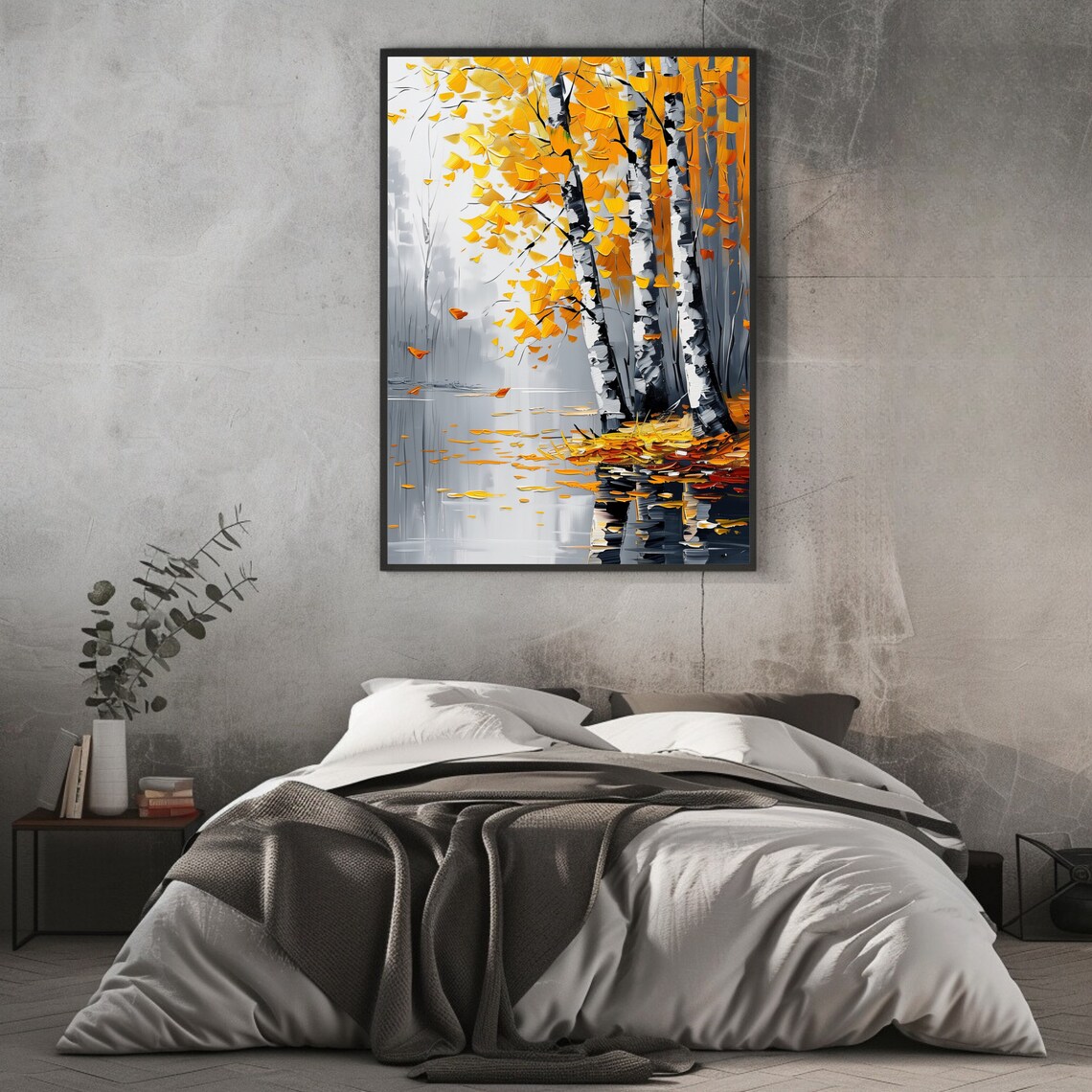 Autumn Trees Poster Print, Birch Forest Nature Scene - Image 2
