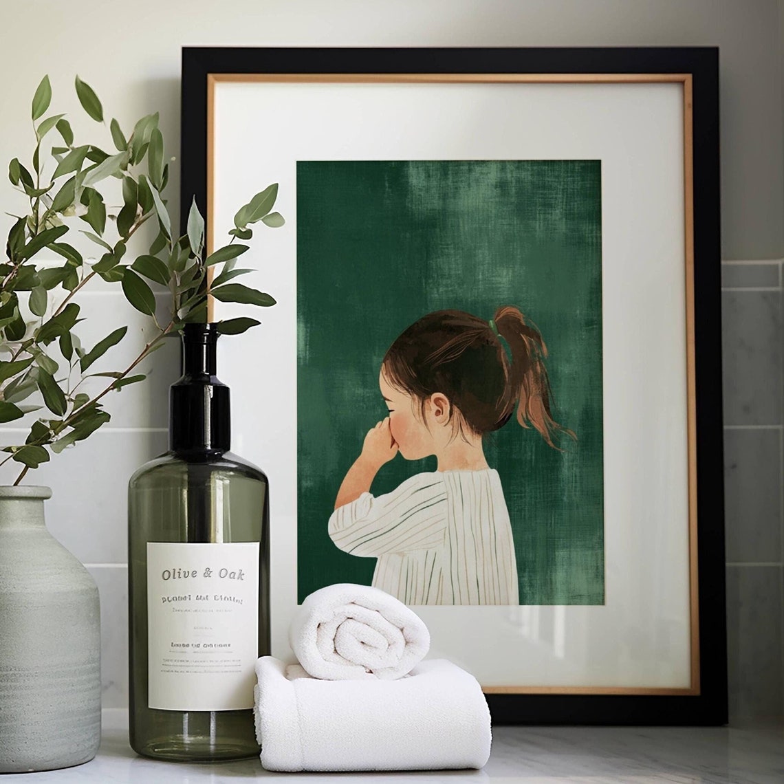 Girls Bathroom Decor Kids Bathroom Wall Art Girls Wall Art Bathroom Print For Girls Bathroom Decor Green Wall Art Kid Bathroom Wall Art Gift