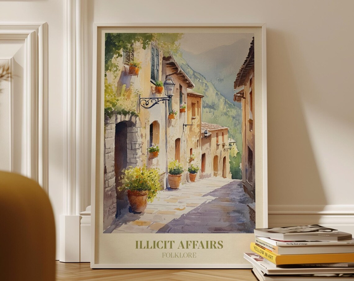 Illicit Affairs Folkore Bedroom Watercolor Art Print