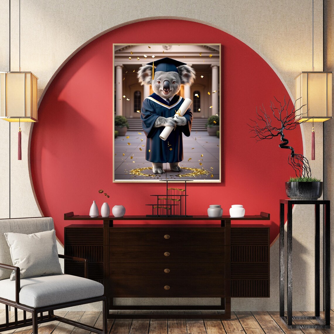 Class Of 2025 Koala Graduation Gift, Funny Art Print - Image 2