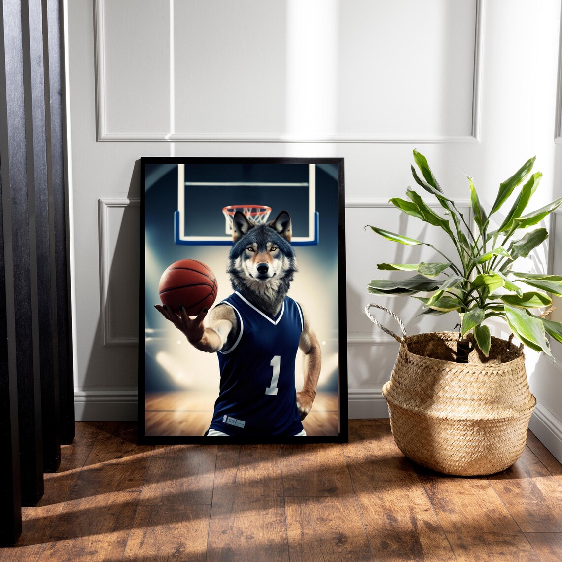 Basketball Playoff Wolf - Sports Season Art Print - Image 5