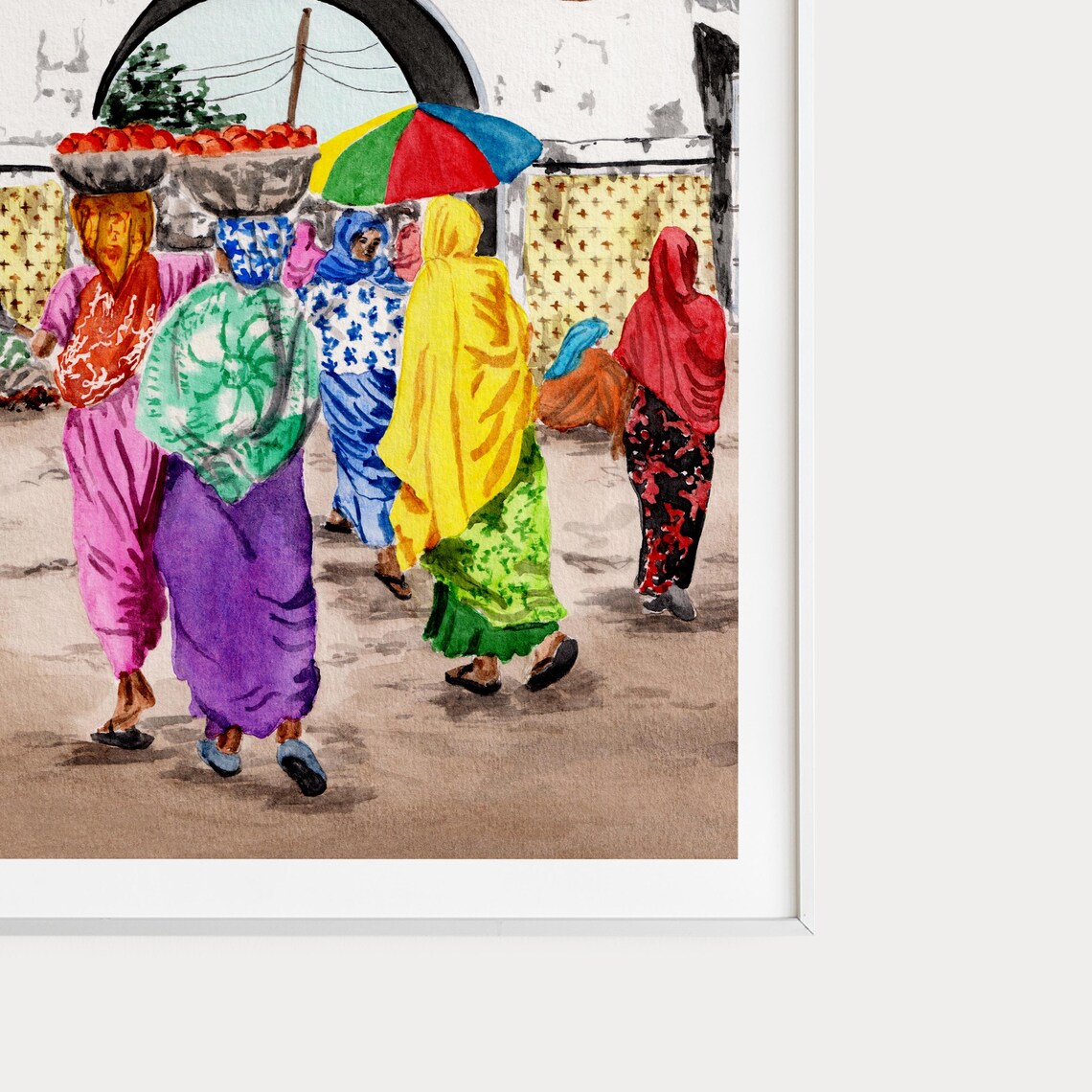 Harar Cityscape, Ethiopia Travel Poster Art Print - Image 2