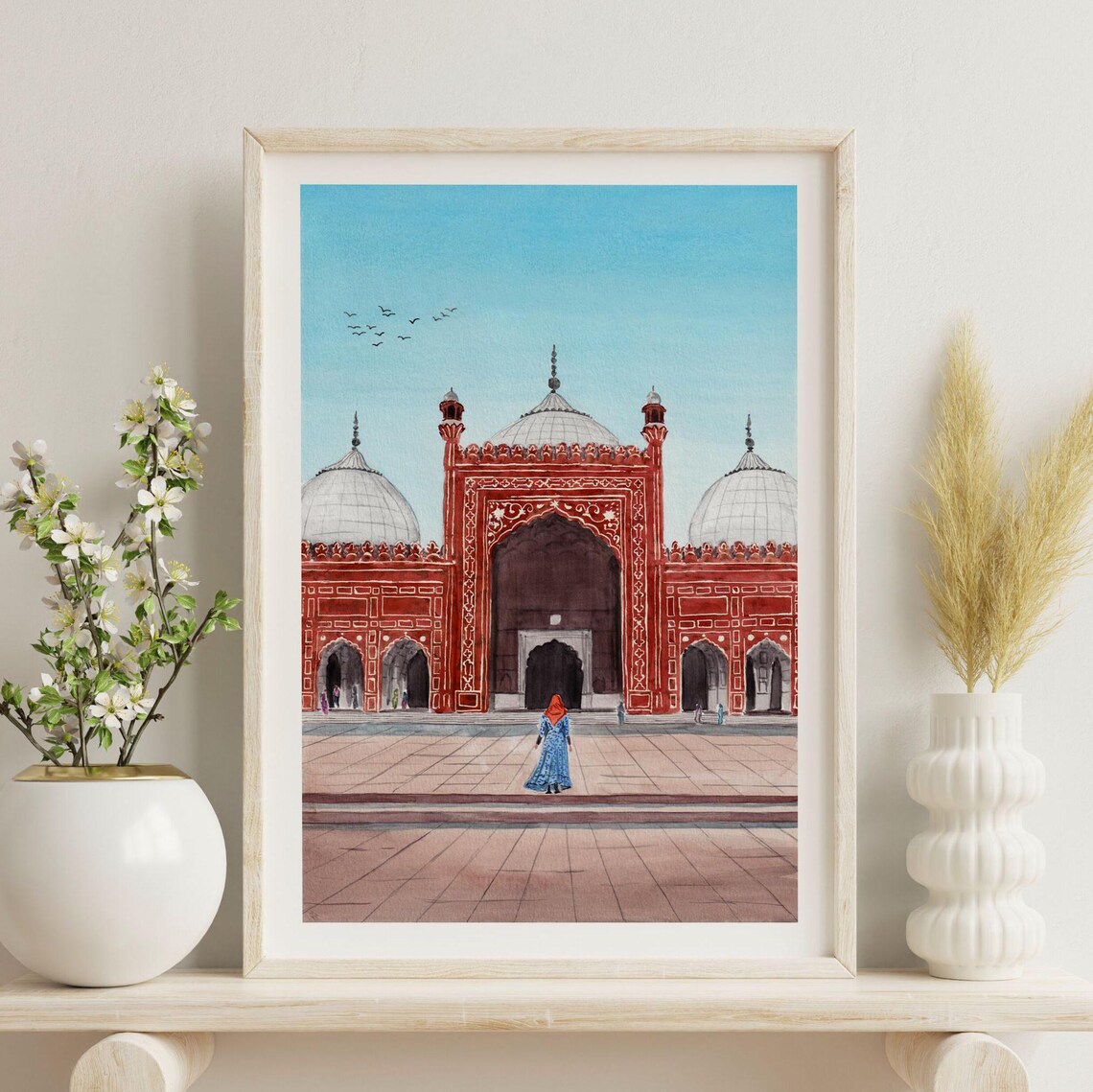 Badshahi Mosque, Lahore Cityscape Travel Poster - Image 2