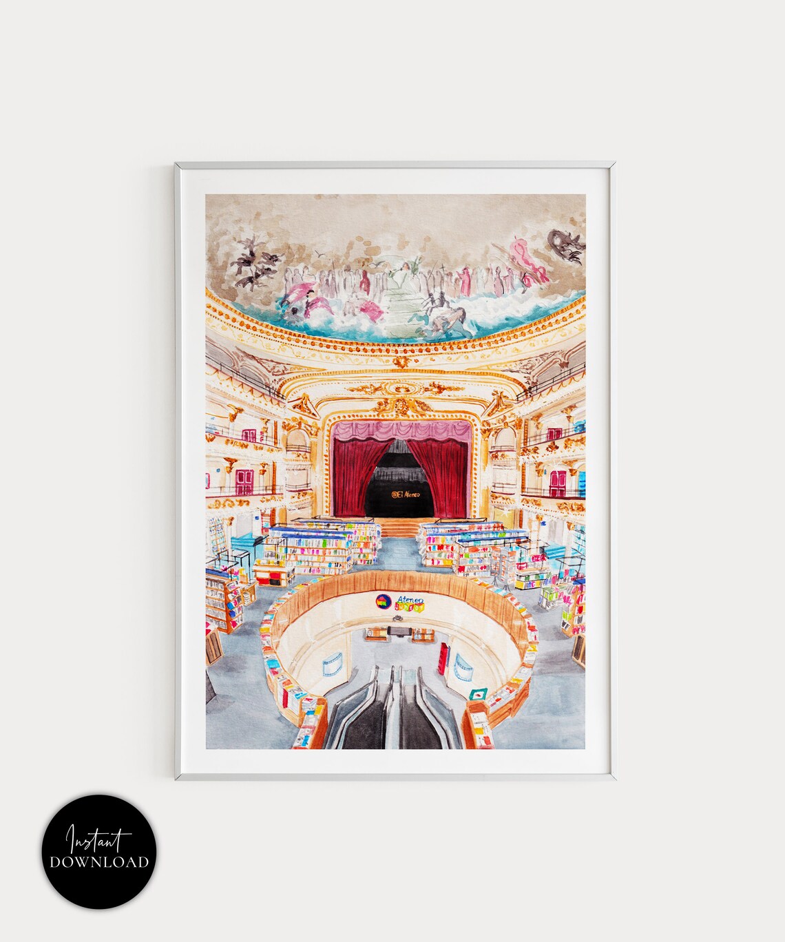 El Ateneo Grand Splendid Buenos Aires Travel Poster