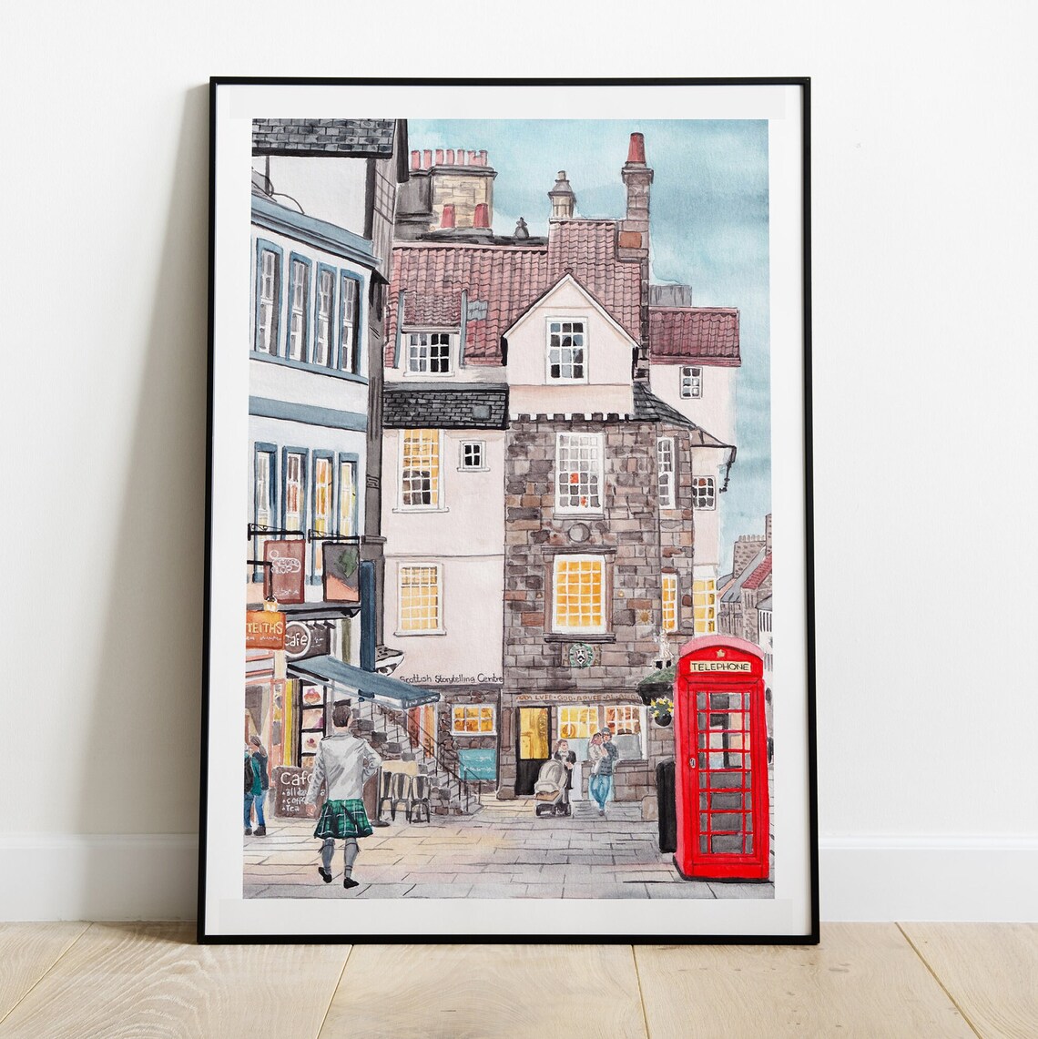 Edinburgh John Knox House Cityscape, Scotland Art Print - Image 2