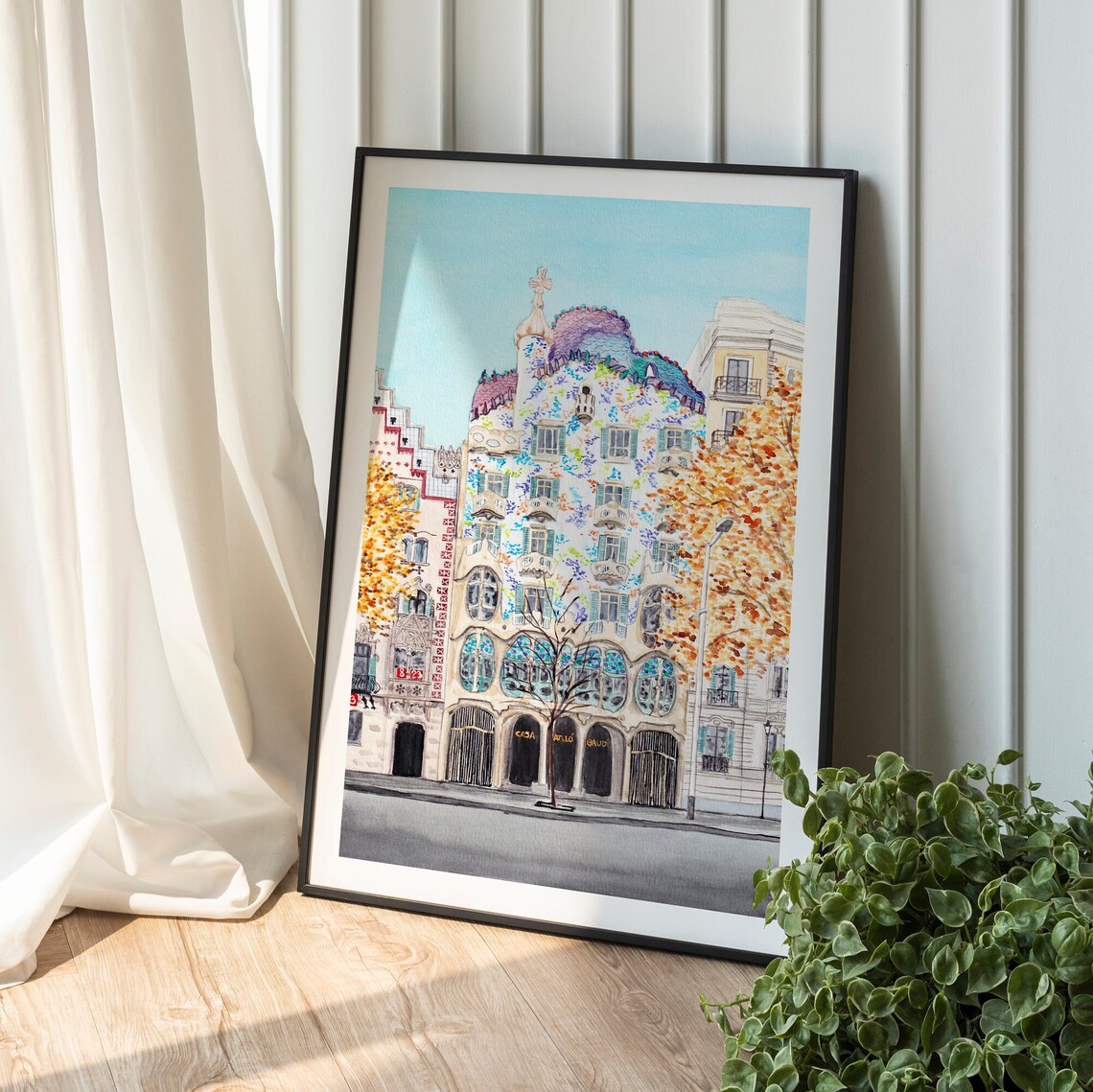 Casa Batlló Barcelona Travel Poster, Spain Cityscape - Image 2