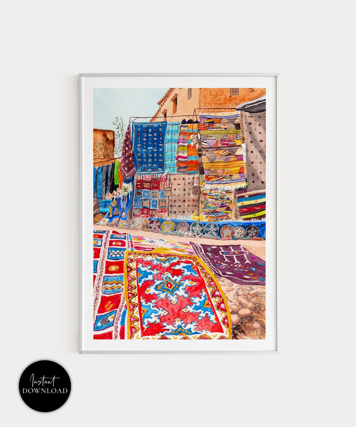 Marrakech Morocco Medina Travel Poster Art Print