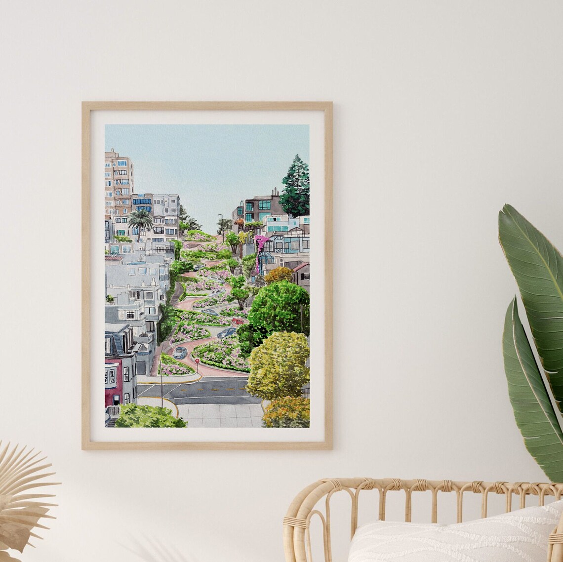 San Francisco Lombard Street, California Travel Poster - Image 2