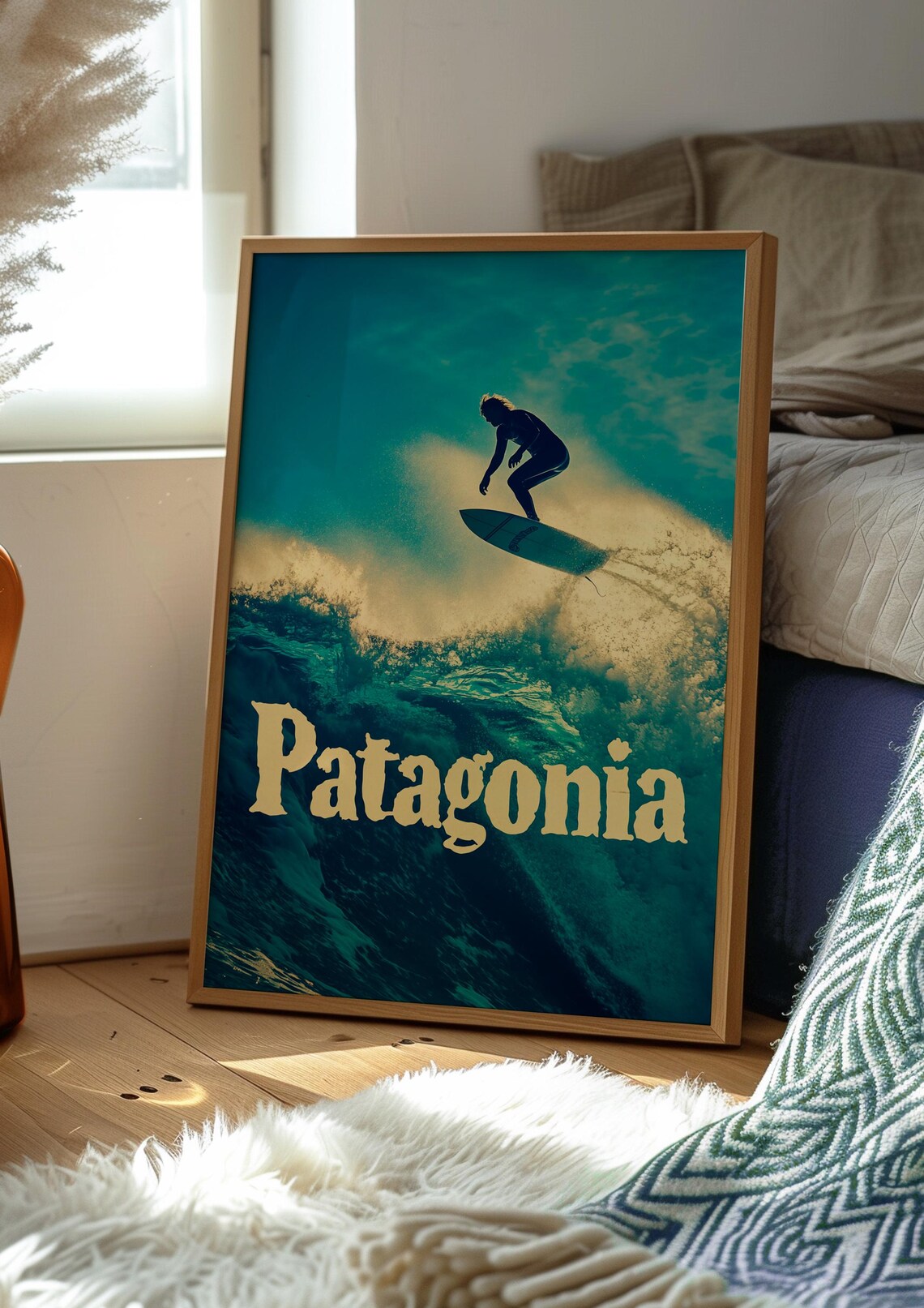 Patagonia Surf Adventure Vintage Travel Poster - Image 3