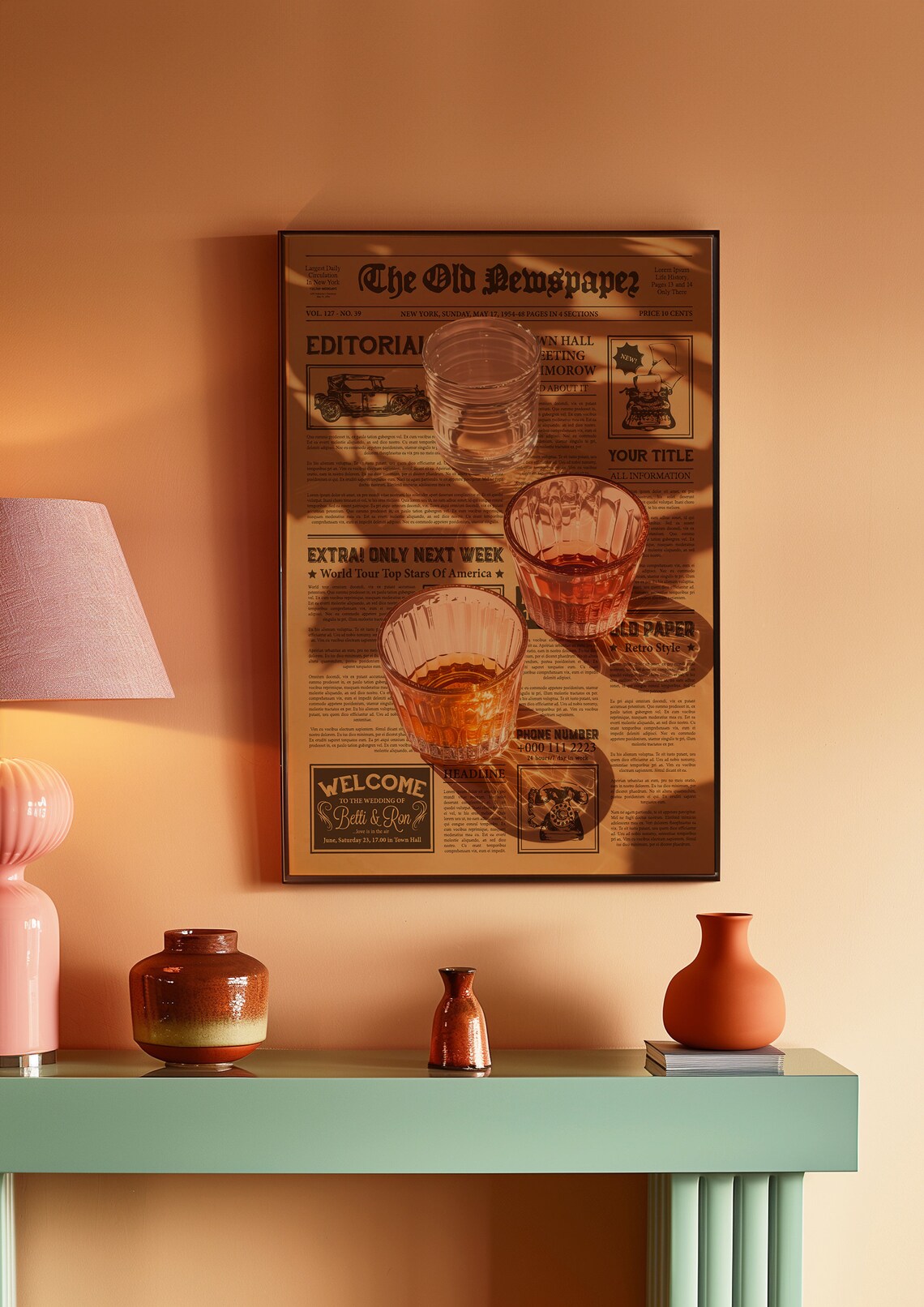 70s Typography Print, Psychedelic Retro Wall Art - Image 2