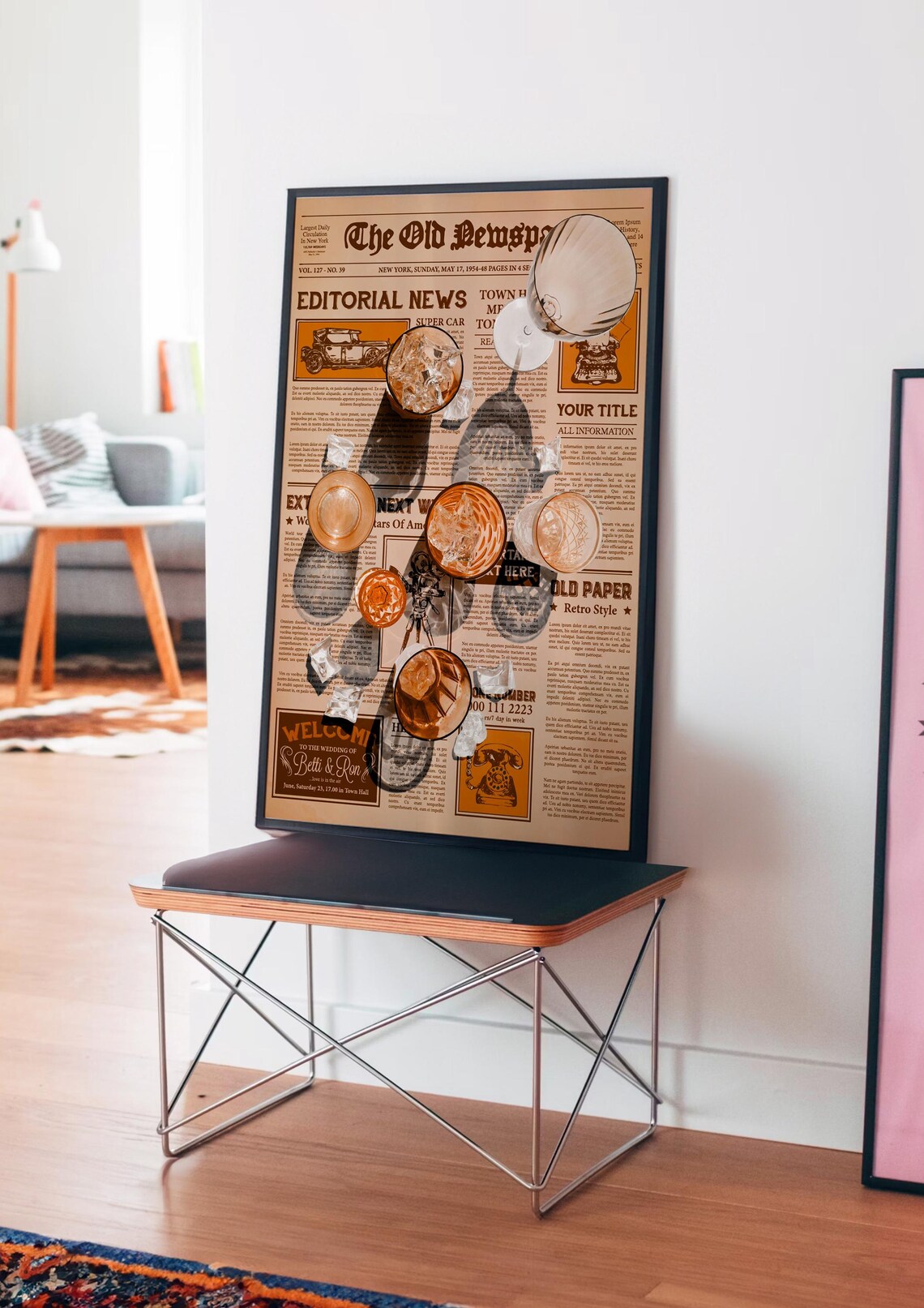 Trendy Psychedelic Vintage Typography Art Print - Image 4