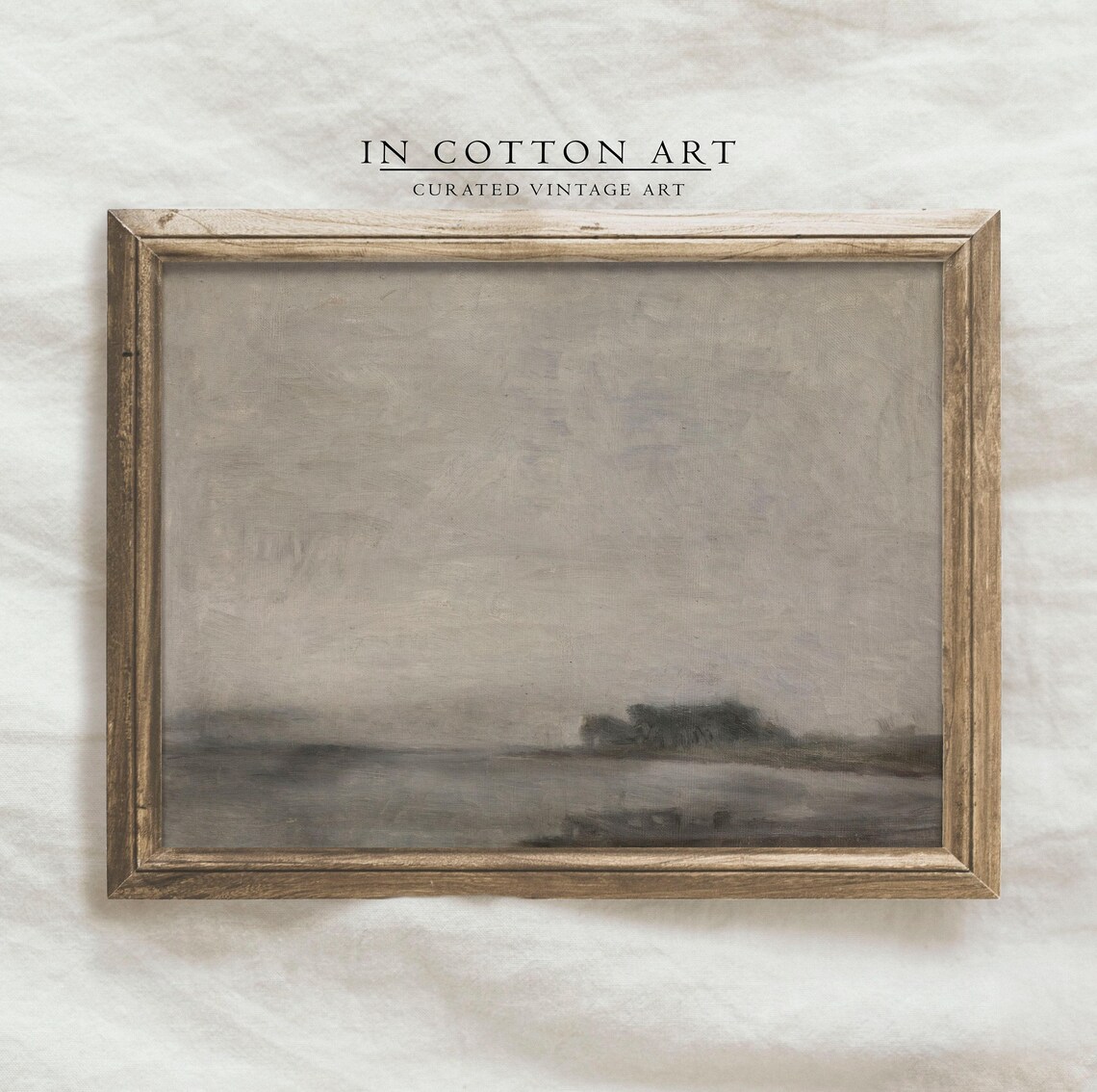 Vintage Dark Scenery, Minimalist Abstract Landscape Art Print - Image 4