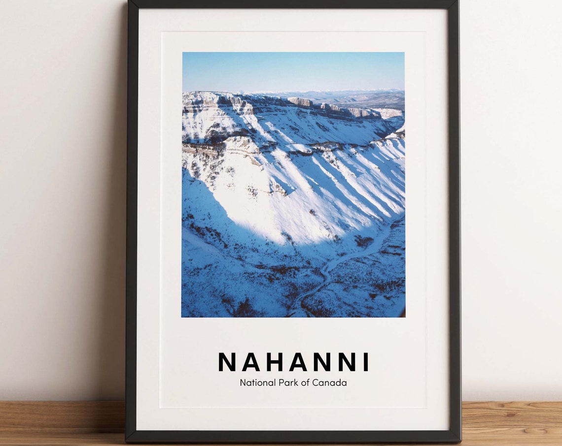Nahanni National Park Canada Snow Covered Canyon Winter Poster