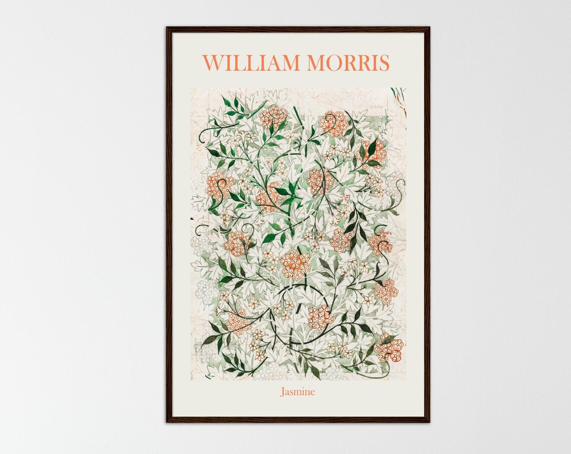 William Morris Exhibition Poster, Botanical Art
